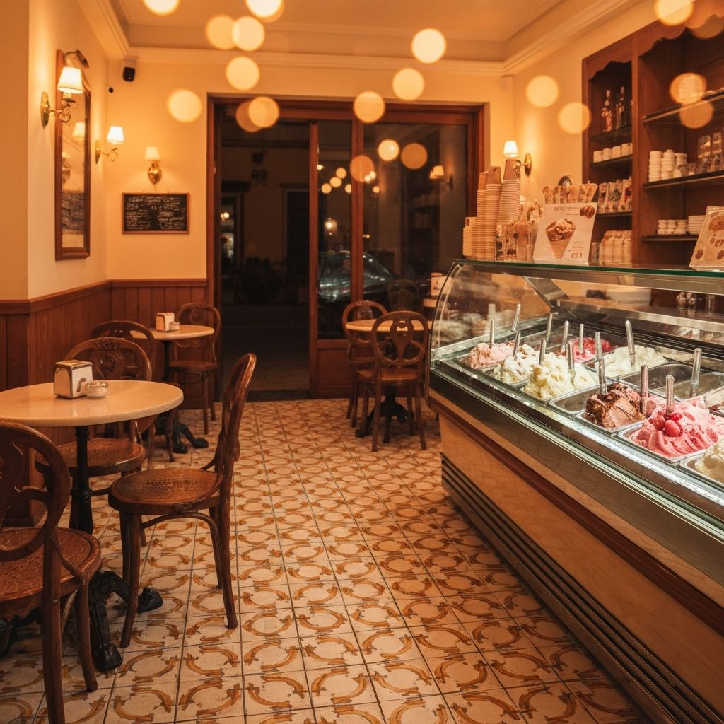Innenbereich des Eiscafé Venezia Hirschau